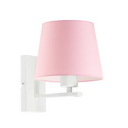 Kinkiet ścienny LED do pokoju dziewczynki HVAR biało różowy