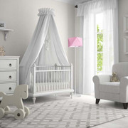 Biało-różowa lampa stojąca dziecięca FIDŻI