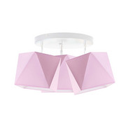 Różowa lampa sufitowa do pokoju dziewczynki MINORKA 3 punktowa regulowana LED