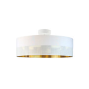 Plafon WENECJA GLAM fi - 50 cm kolor biały ze złotym wnętrzem z ażurem