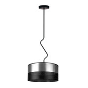 Dekoracyjna lampa sufitowa nad stół czarno-srebrna glamour LOZANNA GLAM fi - 40 cm