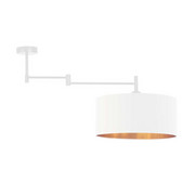 Regulowana lampa wisząca z abażurem glamour RANGUN GOLD