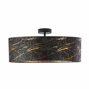 Lampa sufitowa z abażurem imitującym marmur WENECJA MARMUR fi - 60 cm - kolor czarny