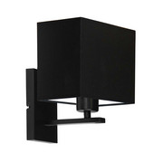 Czarny kinkiet do sypialni prostokątny MALAGA