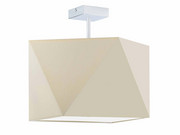 Geometryczny żyrandol do kuchni TACOMA z kremowym abażurem