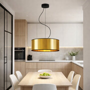 Złota lampa wisząca glamour HAJFA MIRROR fi - 40 cm