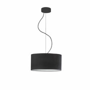Czarna lampa wisząca na regulowanym przewodzie HAJFA VELUR fi - 30 cm