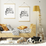 Lampa podłogowa z musztardowym abażurem VASTO