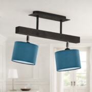 Dwupunktowy drewniany plafon do jadalni nad stół EPIR plafon drewniany minimalistyczn