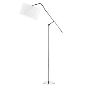 Biała lampa stojąca na wysięgniku ruchomym do czytania w sypialni COLMA
