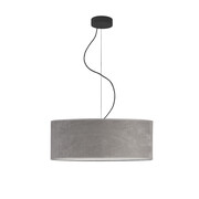 Nowoczesny żyrandol do jadalni HAJFA VELUR fi - 50 cm kolor szary