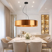 Duża lampa wisząca nad stół w stylu glamour PORTO MIRROR fi - 80 cm