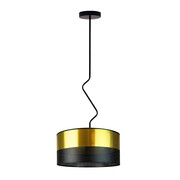 Dekoracyjna lampa sufitowa nad stół czarno-złota glamour LOZANNA GLAM fi - 40 cm
