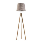 Lampa podłogowa na drewnianych nogach do salonu ARUBA