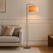 Designerska lampa podłogowa do czytania w salonie BOLIVIA ECO