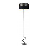 Czarna lampa podłogowa JERSEY GLAM w stylu glamour