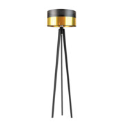 Lampa stojąca na trójnogu MIAMI GLAM z drewna