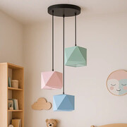 Kolorowa 3 punktowa lampa wisząca do pokoju dziecięcego MAJORKA