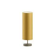 Designerska lampka nocna w kolorze musztardowym SYDNEY abażur tuba E27