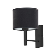 Czarna lampka ścienna nad łóżko TEGU VELUR