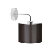 Chromowany kinkiet do salonu z abażurem AURORA