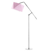 Regulowana lampa podłogowa z różowym abażurem COLMA do pokoju dziewczynki