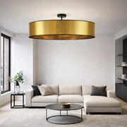 Złoty plafon sufitowy do salonu w stylu glamour GRENADA MIRROR fi - 100 cm