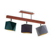 Potrójny żyrandol do jadalni MIRAMAR GOLD z regulacją kąta padania światła