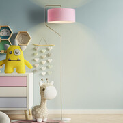Różowa lampa podłogowa do pokoju dziecka TESALLIA