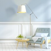 Nowoczesna lampa podłogowa z regulowanym ramieniem FOYA GOLD