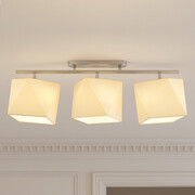 Klasyczna lampa sufitowa do salonu regulowana DETROIT z kremowymi abażurami