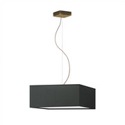 Grafitowy żyrandol do salonu z kwadratowym kloszem 40x40 cm SANGRIA - kolor grafitowy