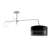 Srebrna lampa sufitowa wisząca regulowana nad stół RIO GLAM