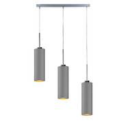 Potrójna lampa wisząca do salonu BORNEO GOLD w stylu skandynawskim