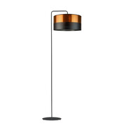 Lampa podłogowa czarno-miedziana loft BOLIVIA GLAM
