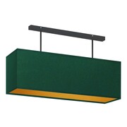 Prostokątna lampa sufitowa kuchenna z abażurem KORFU GOLD