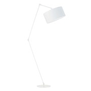 Biała lampa podłogowa z regulacją kąta padania światła BARI