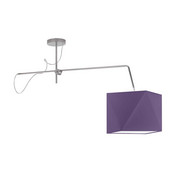 Regulowany żyrandol sufitowy BUFFALO z fioletowym abażurem