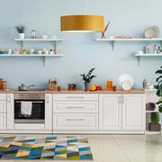 Lampa wisząca w nowoczesnym designie HAJFA fi - 50 cm - kolor musztardowy