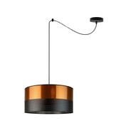 Pojedynczy zwis WAIKIKI W1 GLAM w stylu industrialnym czarno/miedziany