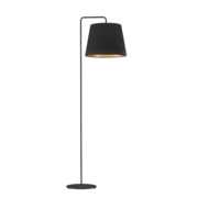 Nowoczesna lampa podłogowa RIJAD VELUR na czarnej podstawie