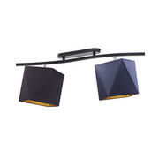 Designerska lampa do salonu sufitowa CORONA GOLD z regulowanymi kloszami LED