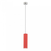 Jednopłomienna czerwona lampa wisząca BEJRUT w minimalistycznym stylu