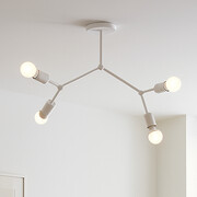 Geometryczna lampa sufitowa z 4 punktami światła LED GALAXY w klasycznej bieli