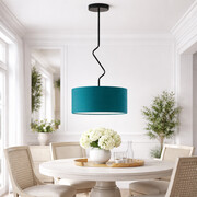 Lampa sufitowa nad stół w kolorze morskim LOZANNA fi - 40 cm