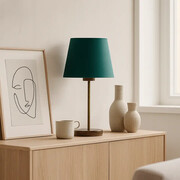 Lampka nocna biurkowa stołowa zieleń butelkowa SIENA