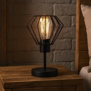 Czarna lampka nocna w stylu loftowym GALLE LOFT