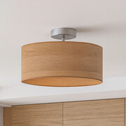 Fornirowa lampa sufitowa do sypialni w stylu skandynawskim WENECJA ECO fi - 30 cm