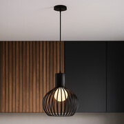 Czarna lampa wisząca druciana FLOKI