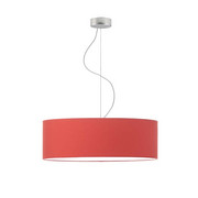 Chromowana lampa wisząca w stylu glamour HAJFA fi - 60 cm - kolor czerwony